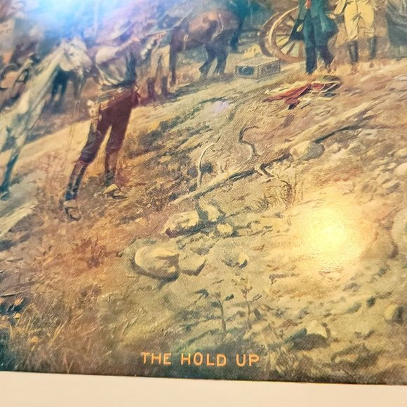 Charles M. Russell Art Prints The Hold Up + Smoke of a 45 Vintage Western LI511 - Picture 4 of 9